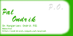 pal ondrik business card