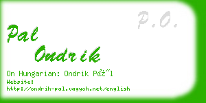 pal ondrik business card